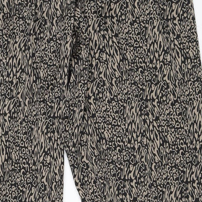 Villa Womens Beige Animal Print  Jogger Trousers Size M L26 in