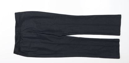 Additional front view of Tahari women’s blue trousers, size UK 8, 30-inch leg