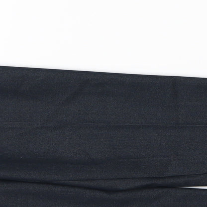 Close-up detail of Tahari women’s blue trousers, size UK 8, 30-inch leg