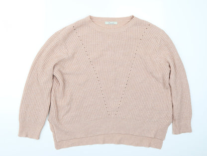 Peacocks Womens Pink   Pullover Jumper Size L
