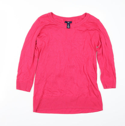 Additional front view of Gap women’s pink jumper, size M