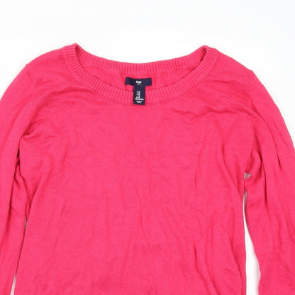 Close-up detail of Gap women’s pink jumper, size M