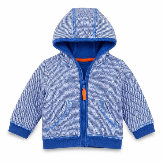 Front view of Mini Club Baby Blue Jacket Coat, size 6-9, Months