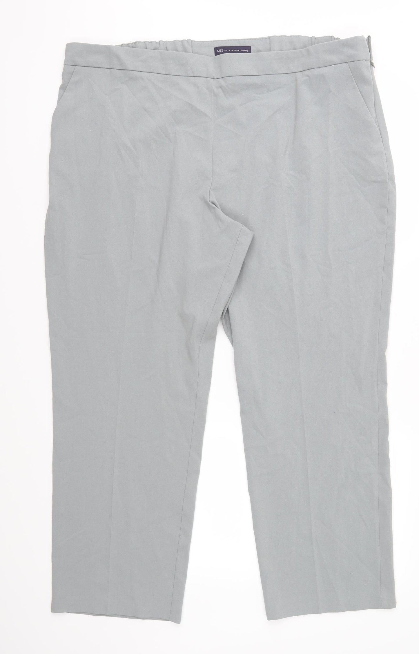 Marks and Spencer Womens Grey   Trousers  Size 22 L28 in