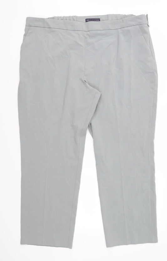 Marks and Spencer Womens Grey   Trousers  Size 22 L28 in