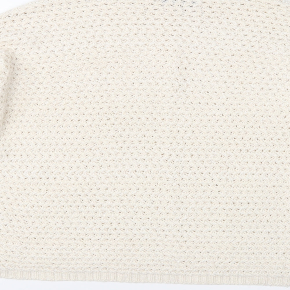 QED London Womens Ivory  Knit Pullover Jumper Size S