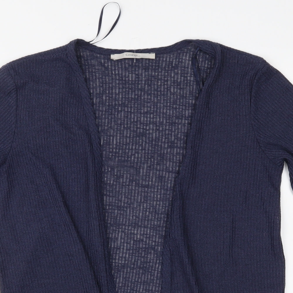 George Womens Blue  Knit Cardigan Jumper Size 8