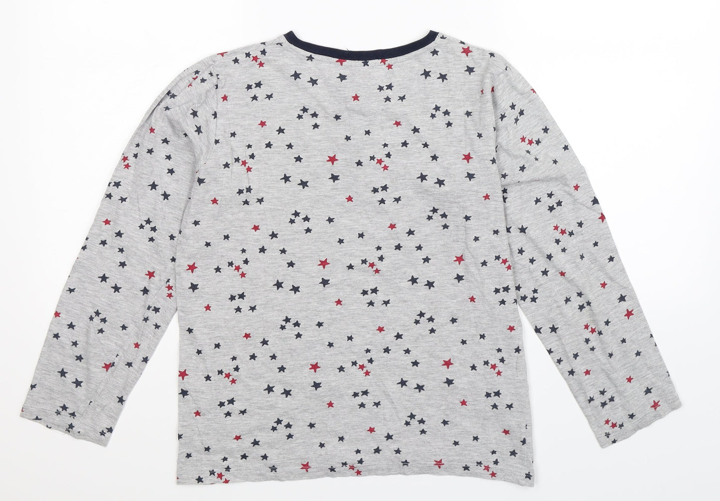 Monoprix Boys Grey Geometric   Pyjama Top Size 14 Years