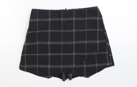 Blue Blush Womens Grey Check  A-Line Skort Size S