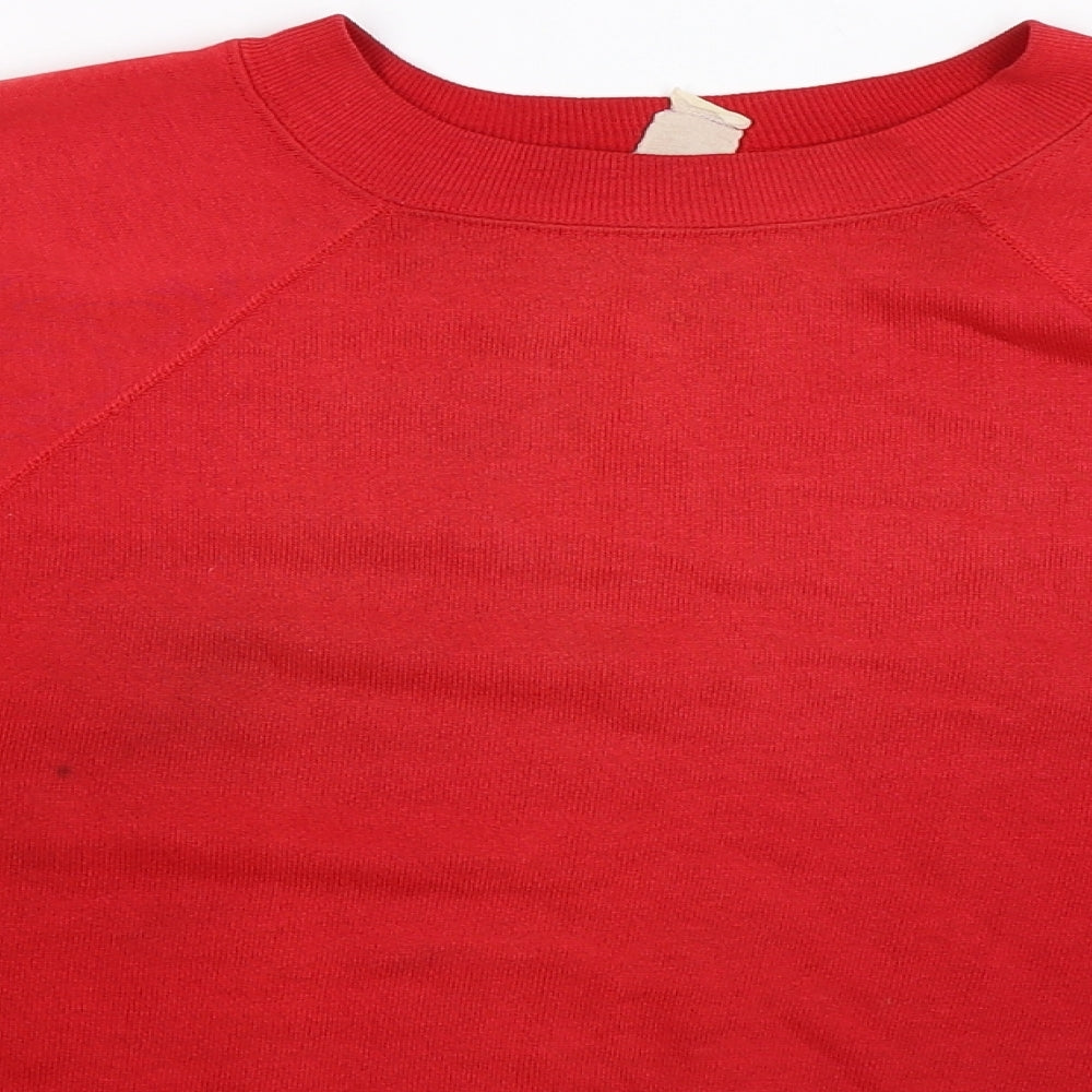 Preworn Womens Red   Pullover Sweatshirt Size L
