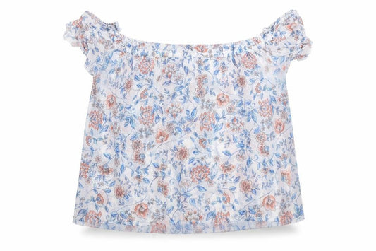 New Look Womens White Floral  Basic Blouse Size 12