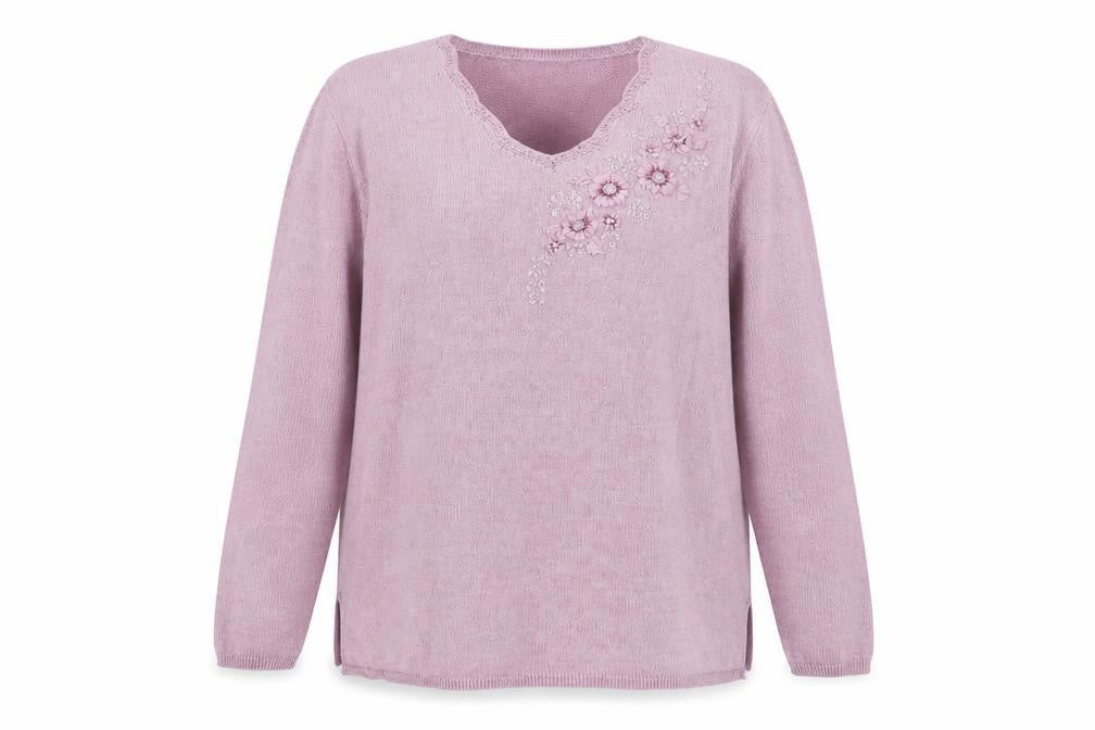 Woman Womens Purple   Pullover Jumper Size 14