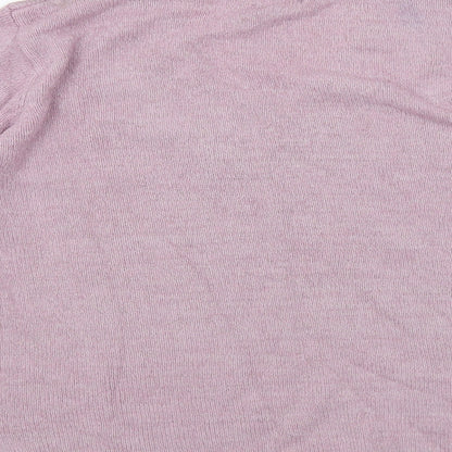 Brand and care label for Woman women’s purple jumper, size UK 14