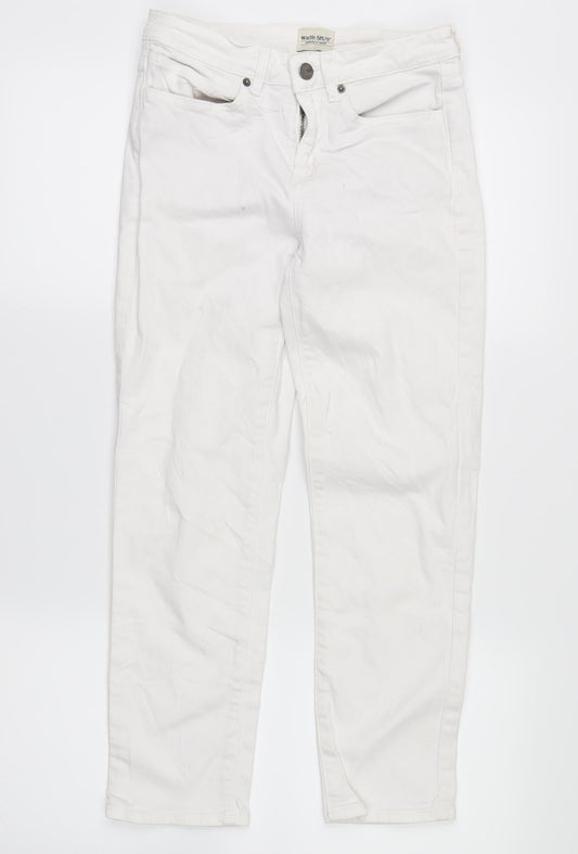 whitestuff Womens White  Denim Skinny Jeans Size 6 L22 in