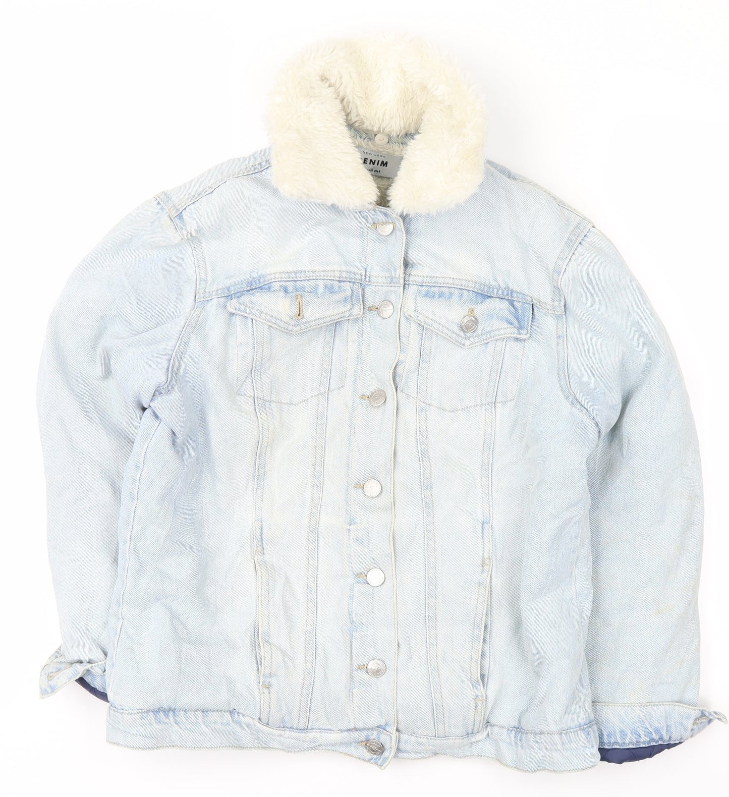 New Look Womens Blue  Denim Jacket  Size 8