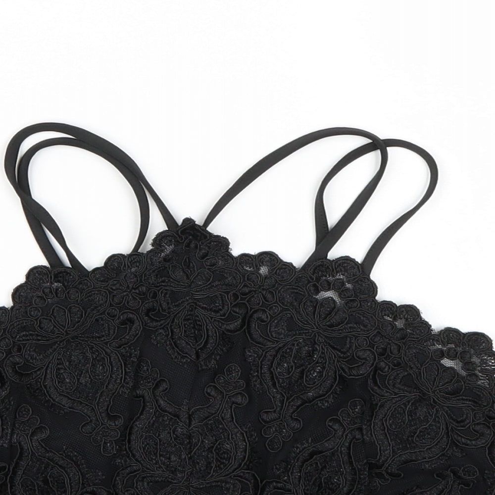 River Island Womens Black   Cropped Tank Size 8