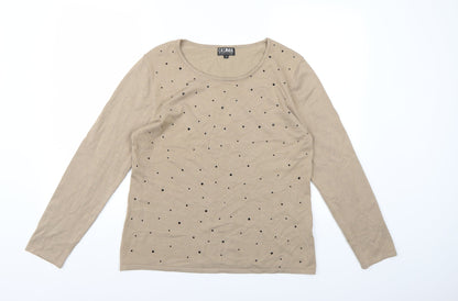 Casamia Womens Brown Knit Pullover Jumper Size M