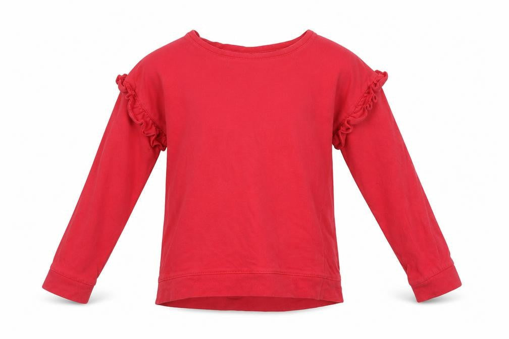 Marks & Spencer Girls Red   Basic T-Shirt Size 7 Years