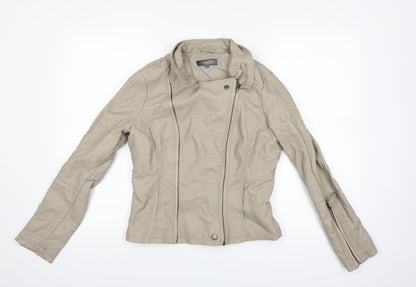 Additional front view of Limited Collection women’s beige overcoat coat, size UK 10