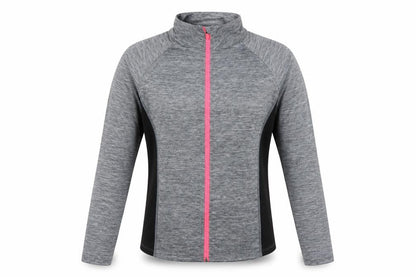 Front view of Tu women’s grey full zip jumper, size UK 12