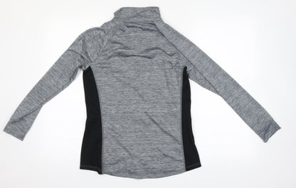 Back view of Tu women’s grey full zip jumper, size UK 12