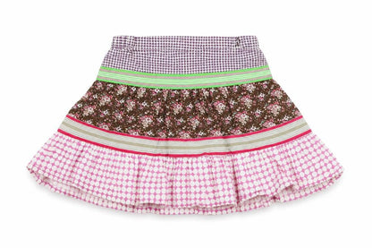 hilly chrisp Girls Purple Polka Dot  A-Line Skirt Size 3 Years - Flower