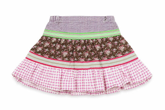 hilly chrisp Girls Purple Polka Dot  A-Line Skirt Size 3 Years - Flower