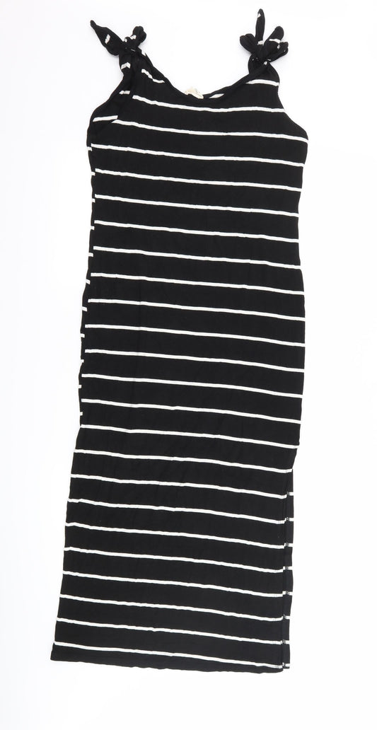 caution to the wind  Womens Black Striped  Tank Dress  Size M