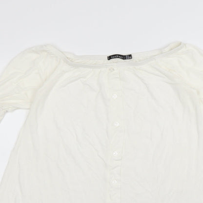 Preloved Boohoo Womens White   Mini  Size 8 - Detail