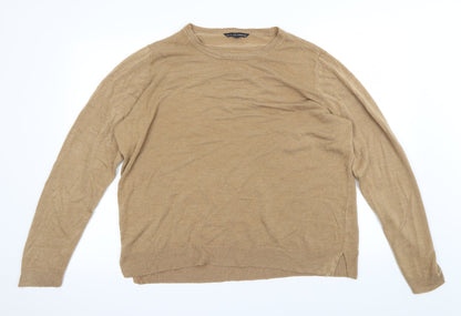 Additional front view of Love Knitwear women’s brown jumper, size UK 20