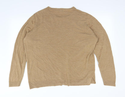 Back view of Love Knitwear women’s brown jumper, size UK 20