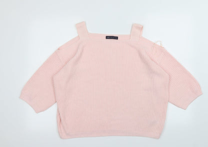 Marks & Spencer Womens Pink   Pullover Jumper Size L
