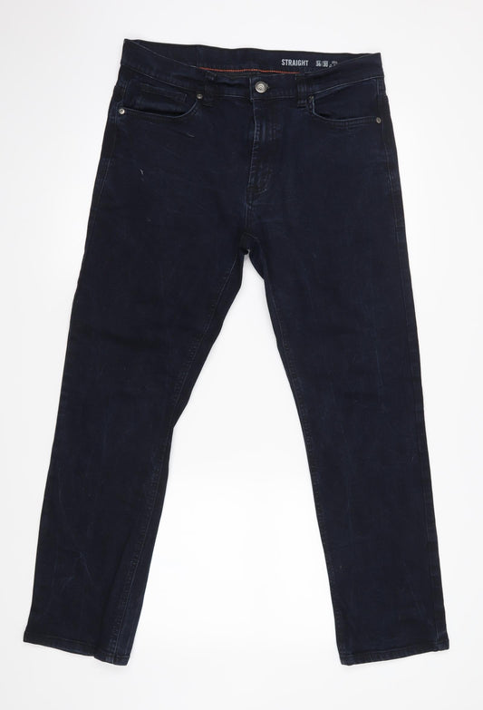 DNM AUTHENTIC Womens Blue   Straight Jeans Size 36 L30 in