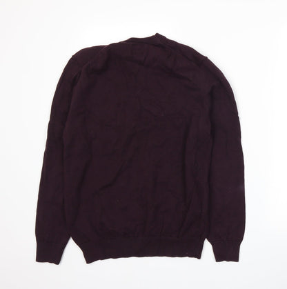 Peter Werth Mens Purple  Knit Pullover Jumper Size M