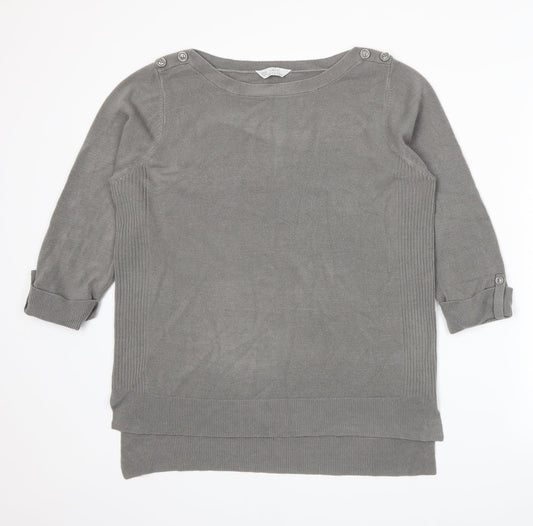 BHS Womens Grey  Knit Pullover Jumper Size 16