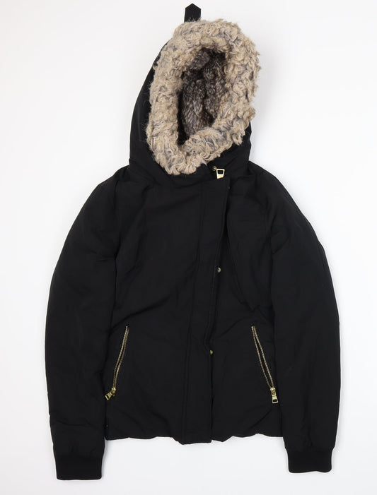 NEXT Womens Black   Parka Coat Size 8