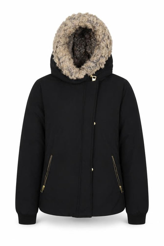 Next Womens Black   Parka Coat Size 8