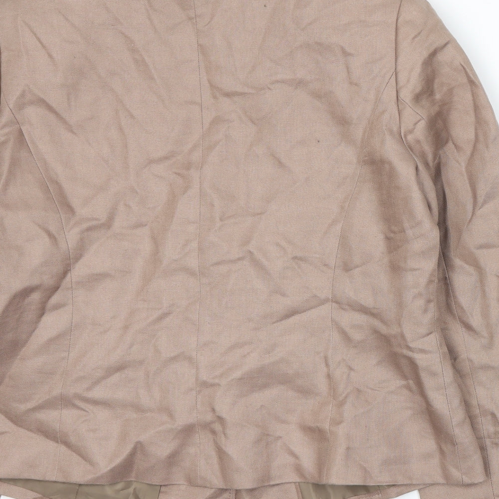 PLANET Womens Beige   Jacket Suit Jacket Size 14