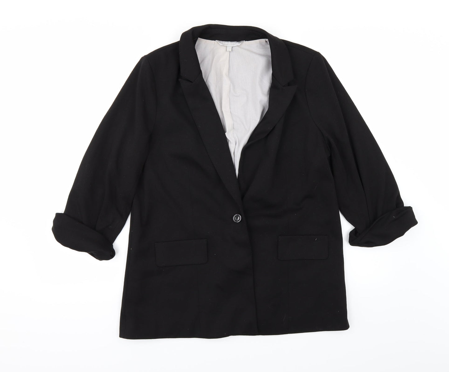 redherring Womens Black   Overcoat Coat Size 14