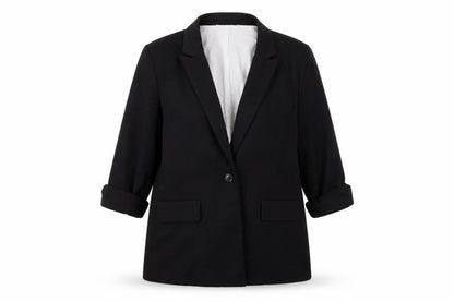 Front view of Red Herring women’s black overcoat coat, size UK 14