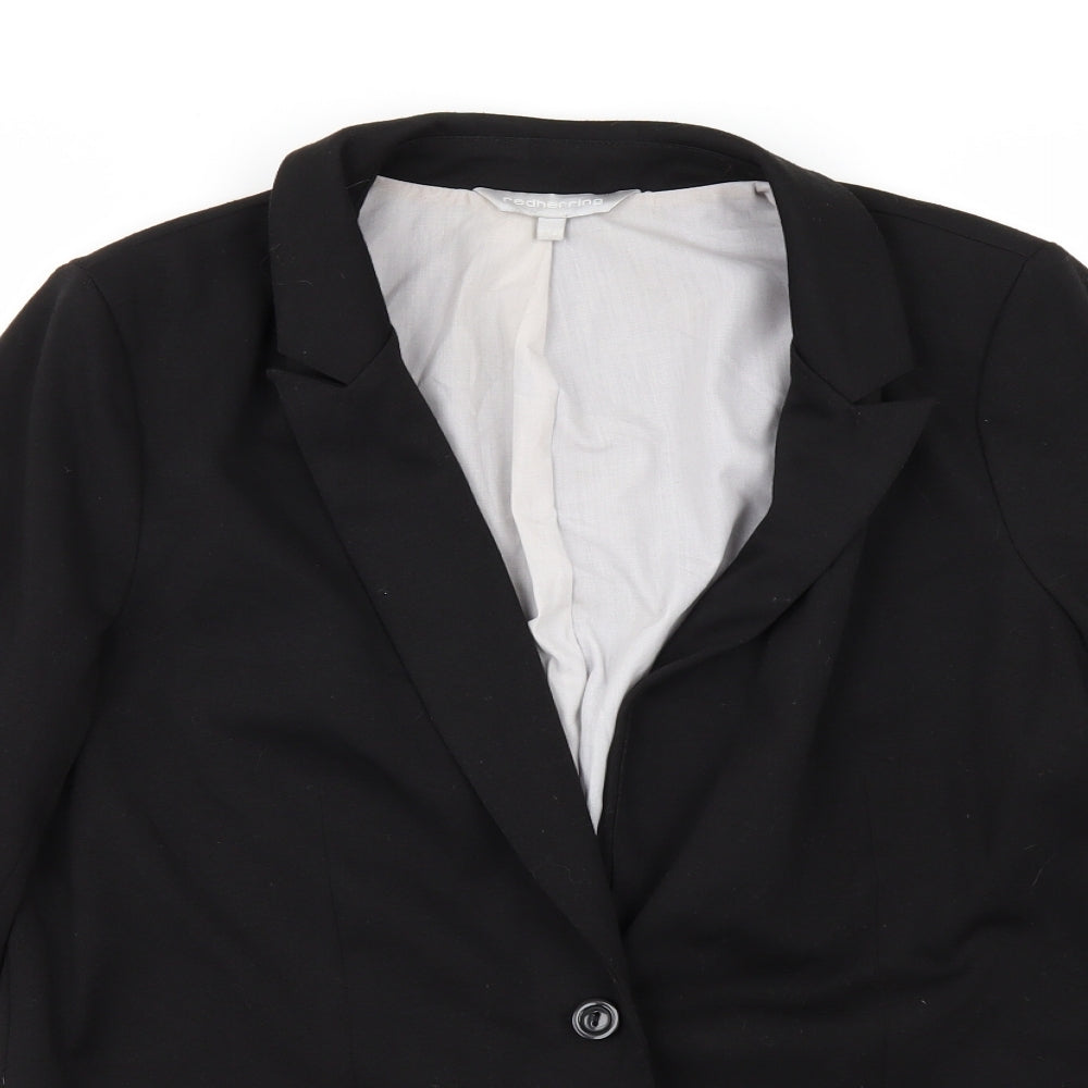 redherring Womens Black   Overcoat Coat Size 14