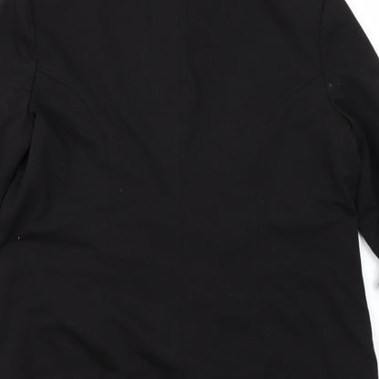 Brand and care label for Red Herring women’s black overcoat coat, size UK 14