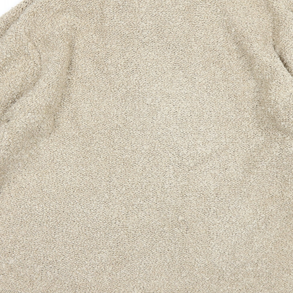elizabeth Womens Beige   Full Zip Jumper Size M