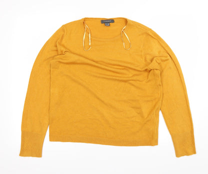 Additional front view of Primark women’s yellow basic t-shirt, size UK 12