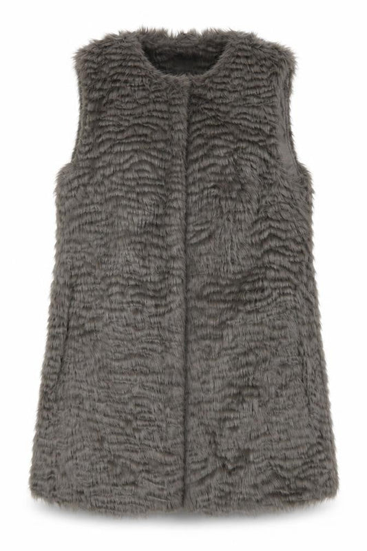 Front view of New Look women’s grey overcoat coat, size UK 8