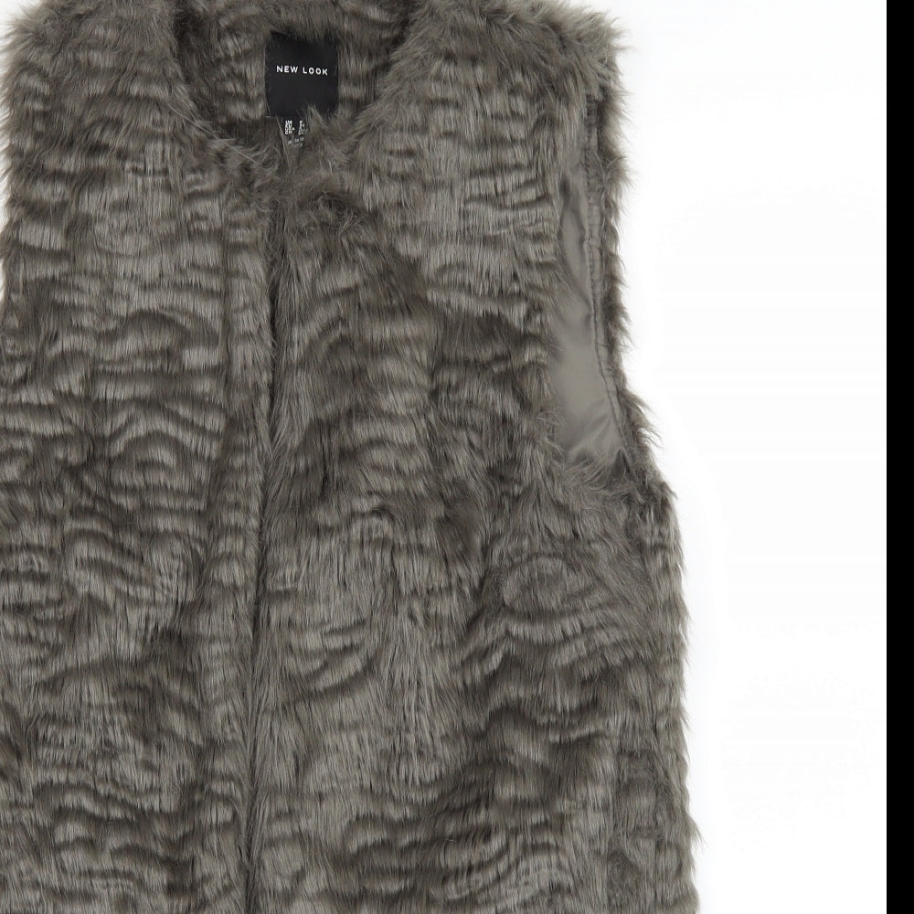 New Look Womens Grey   Overcoat Coat Size 8