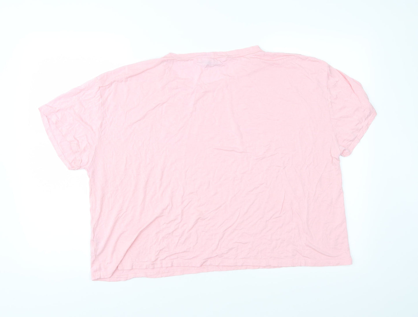 In the Style Womens Pink  Jersey Basic T-Shirt Size 22