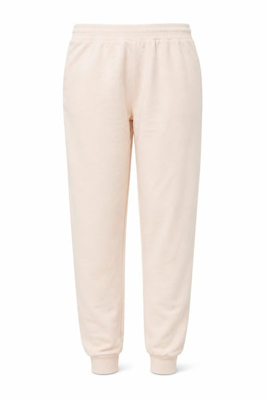 Front view of Ellesse women’s pink jersey jogger trousers, size UK 30, in, 27-inch leg