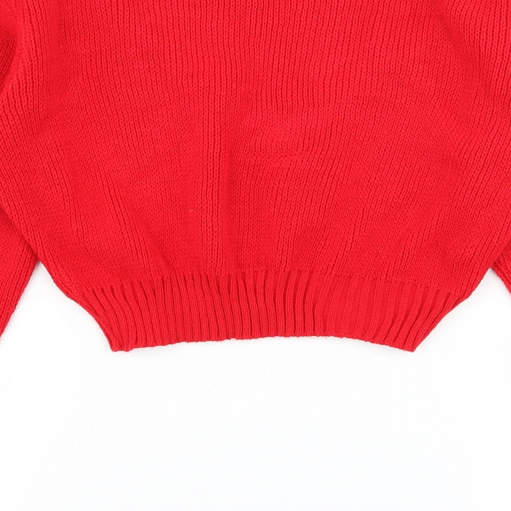 I SAW IT FIRST Womens Red  Knit Pullover Jumper Size S
