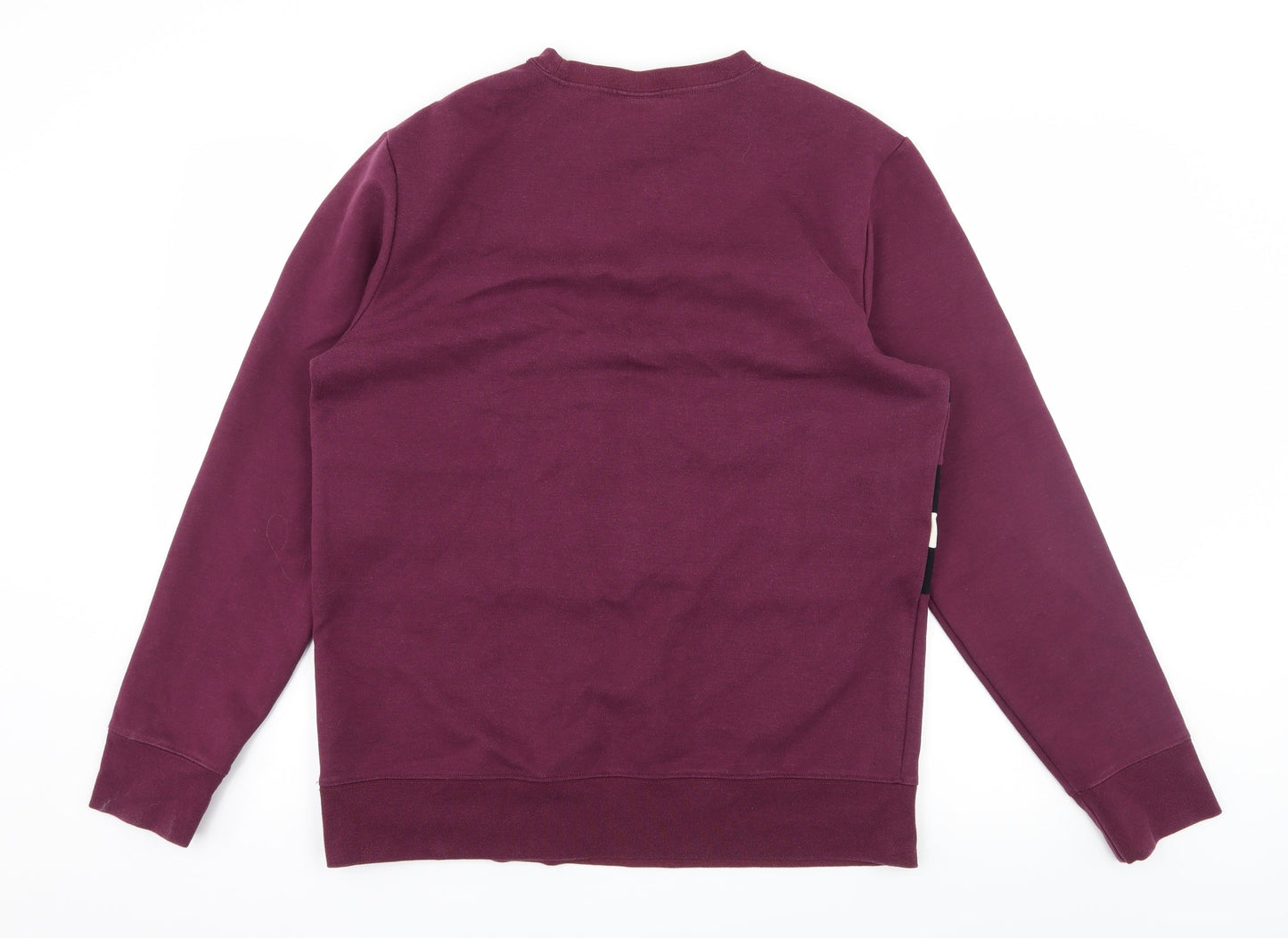 H&M Womens Purple Striped Jersey Pullover Sweatshirt Size M